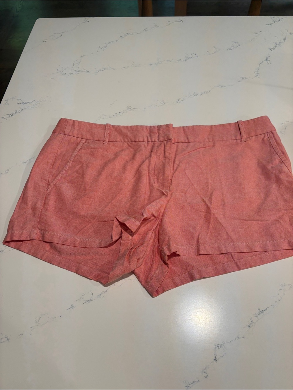 J. Crew Coral Pink Chino-Style Cotton Shorts
